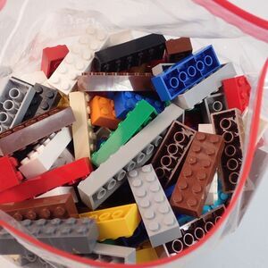 Genuine LEGO bricks BULK LOT 1 lb. 12 oz. 2 x 6 / 2 x 8 / 2 x 10 mix of colors